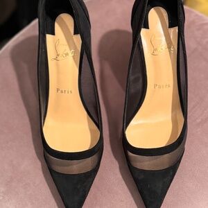 Galativi Suede/Mesh Red Sole Pumps